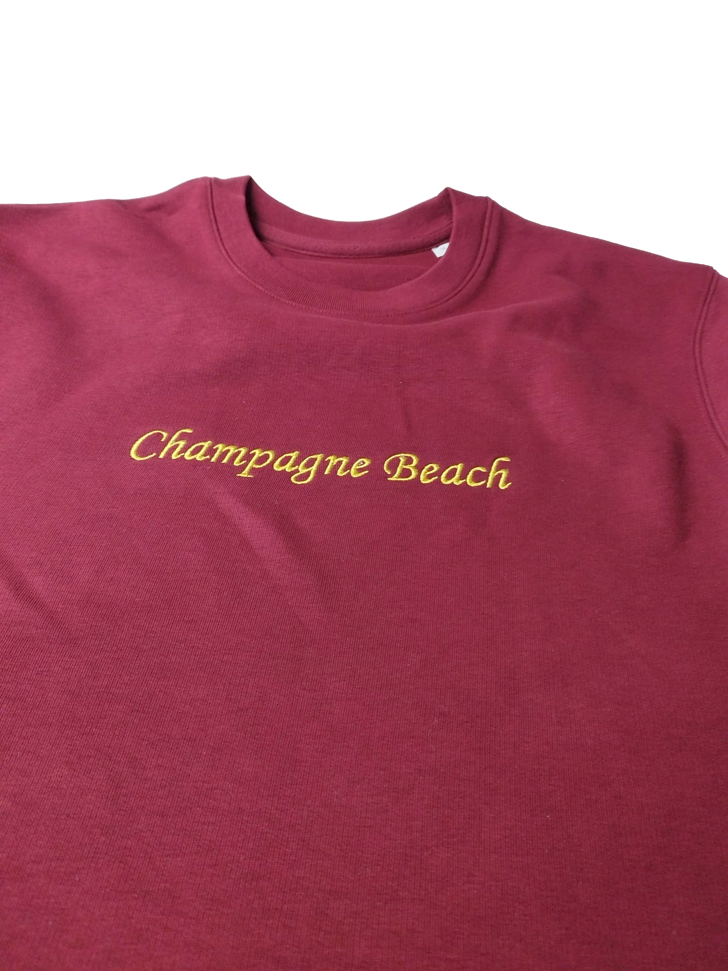 Champagne beach sweater Ruby red 1 Kopie